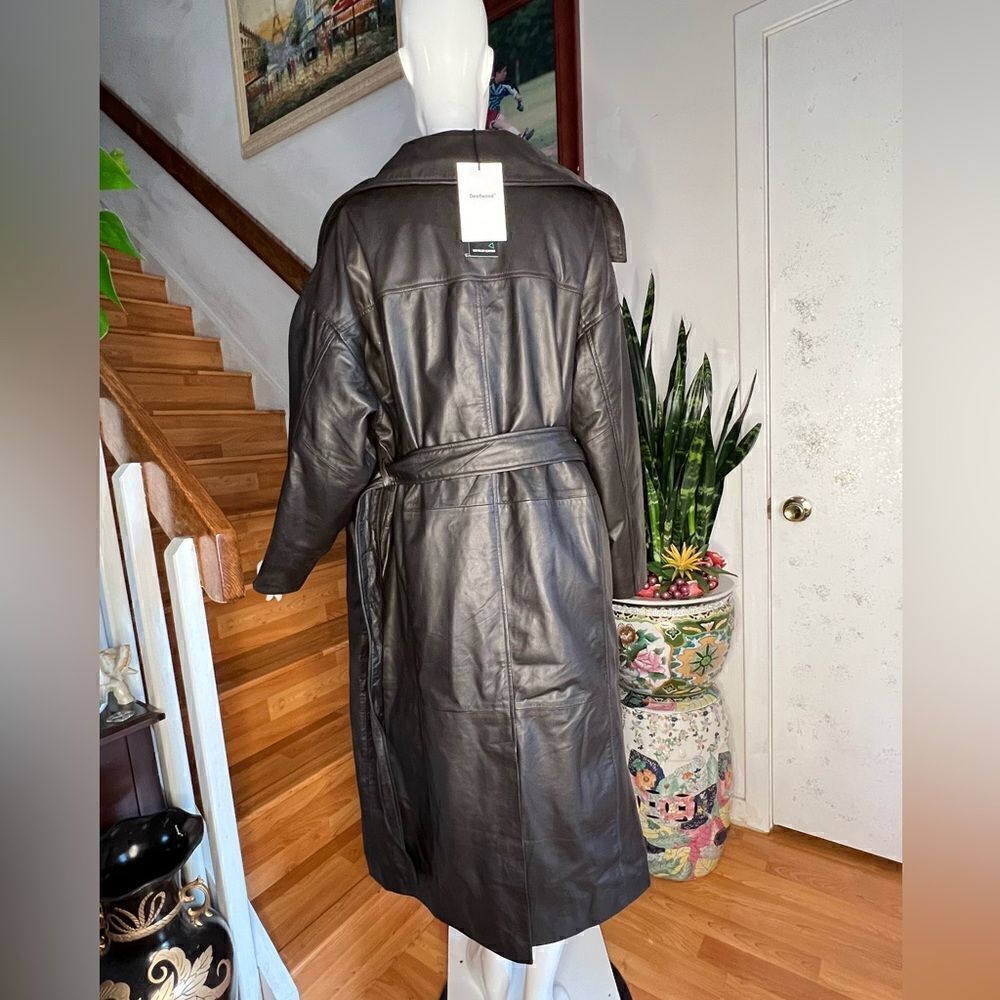 Deadwood Olga Leather Trench Coat - Picture 6 of 13